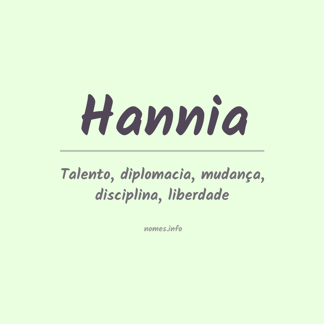 Significado do nome Hannia