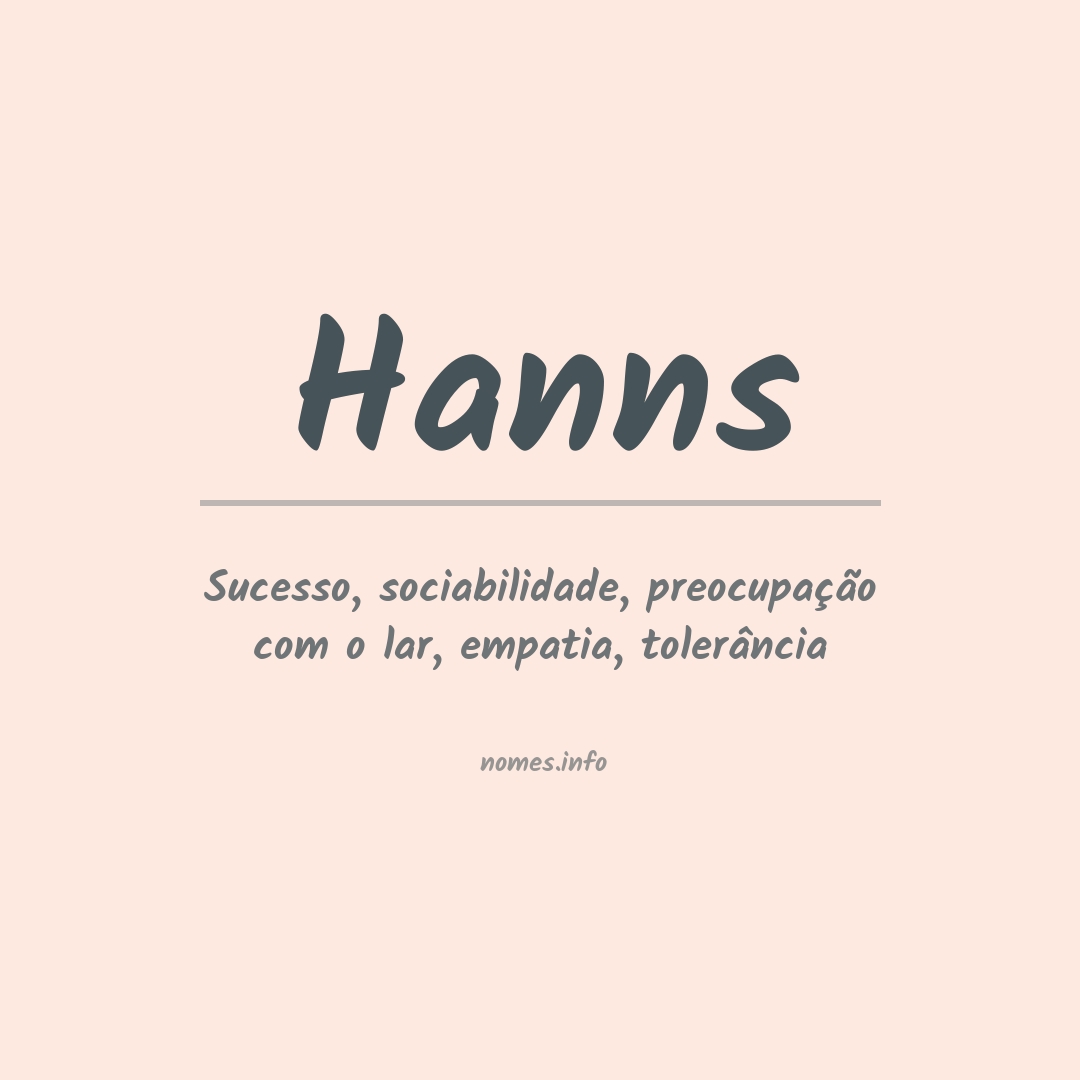 Significado do nome Hanns
