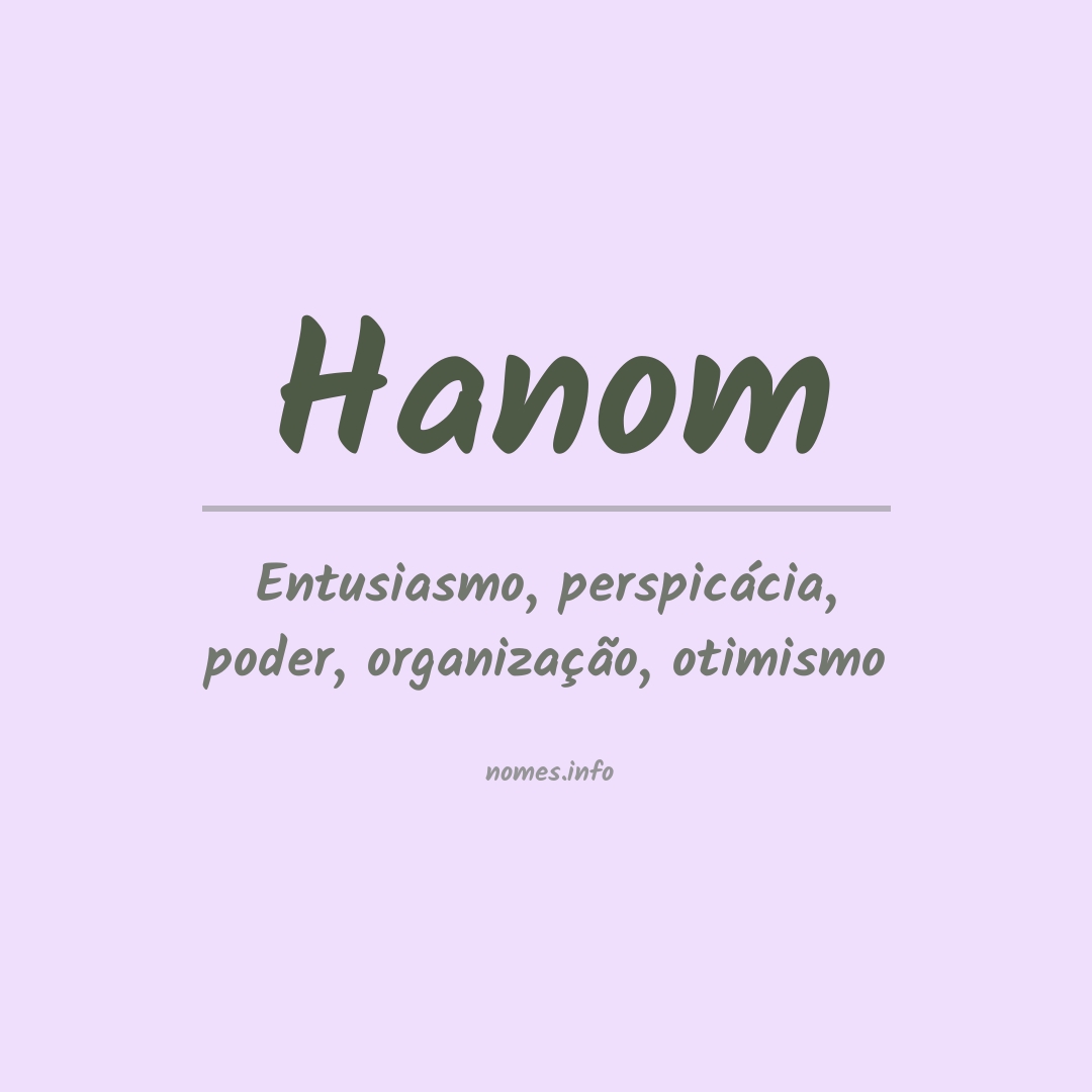 Significado do nome Hanom