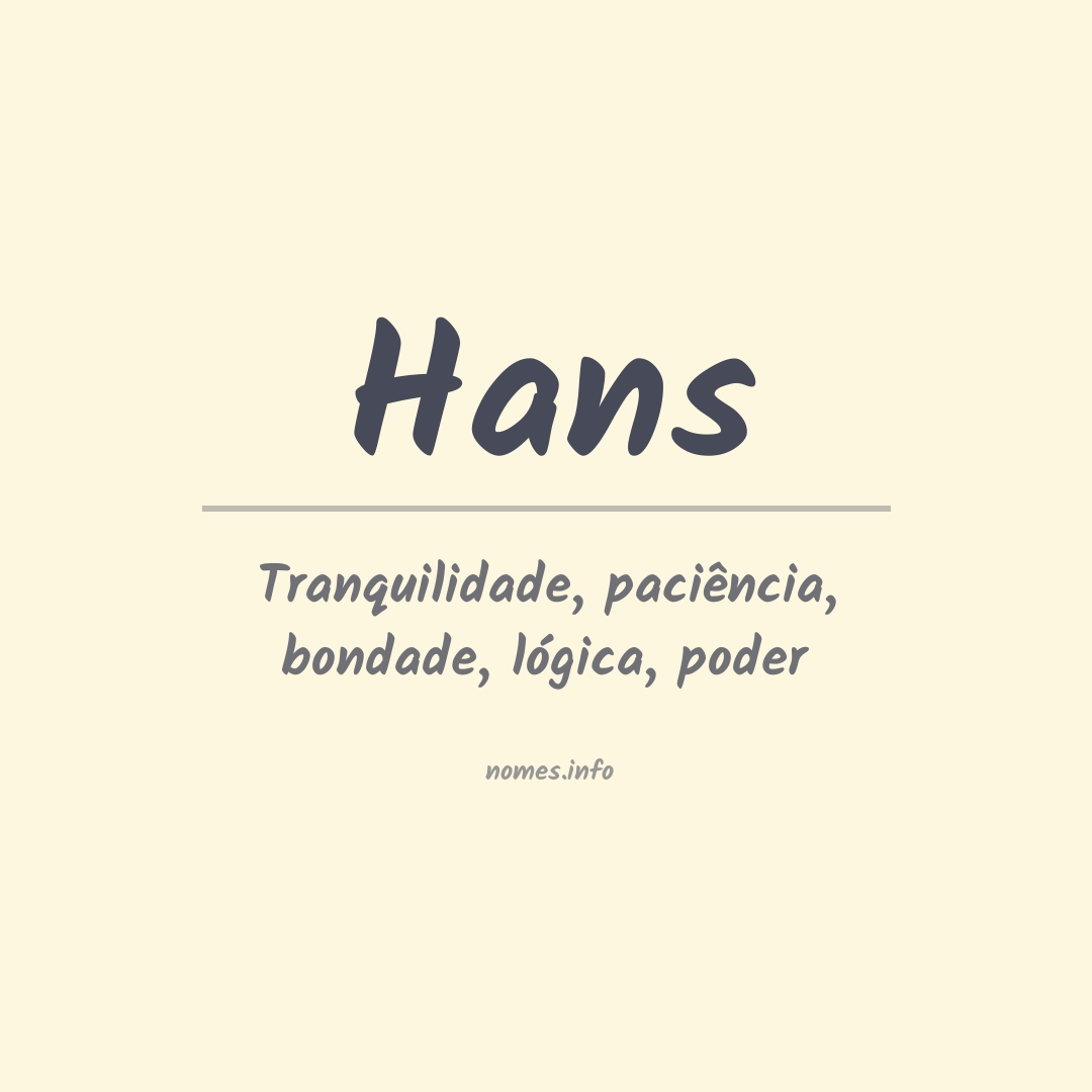 Significado do nome Hans