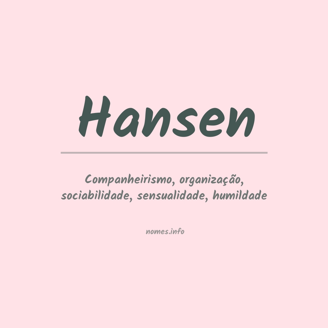 Significado do nome Hansen