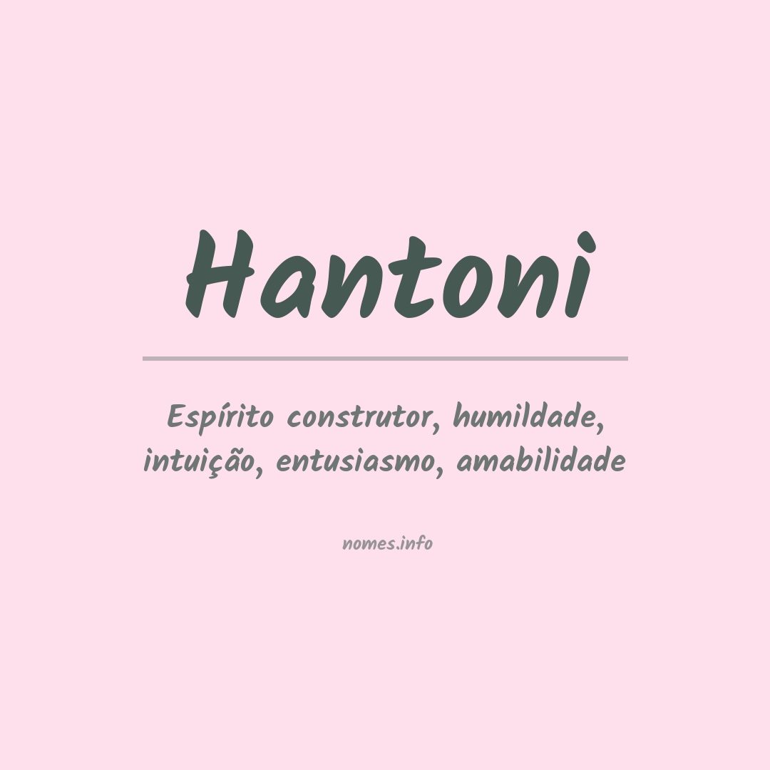 Significado do nome Hantoni