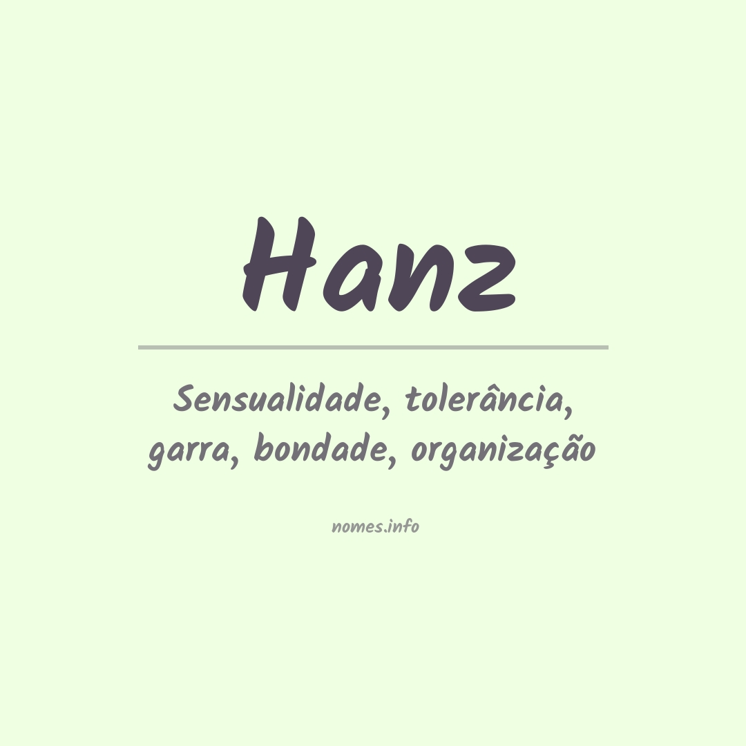 Significado do nome Hanz