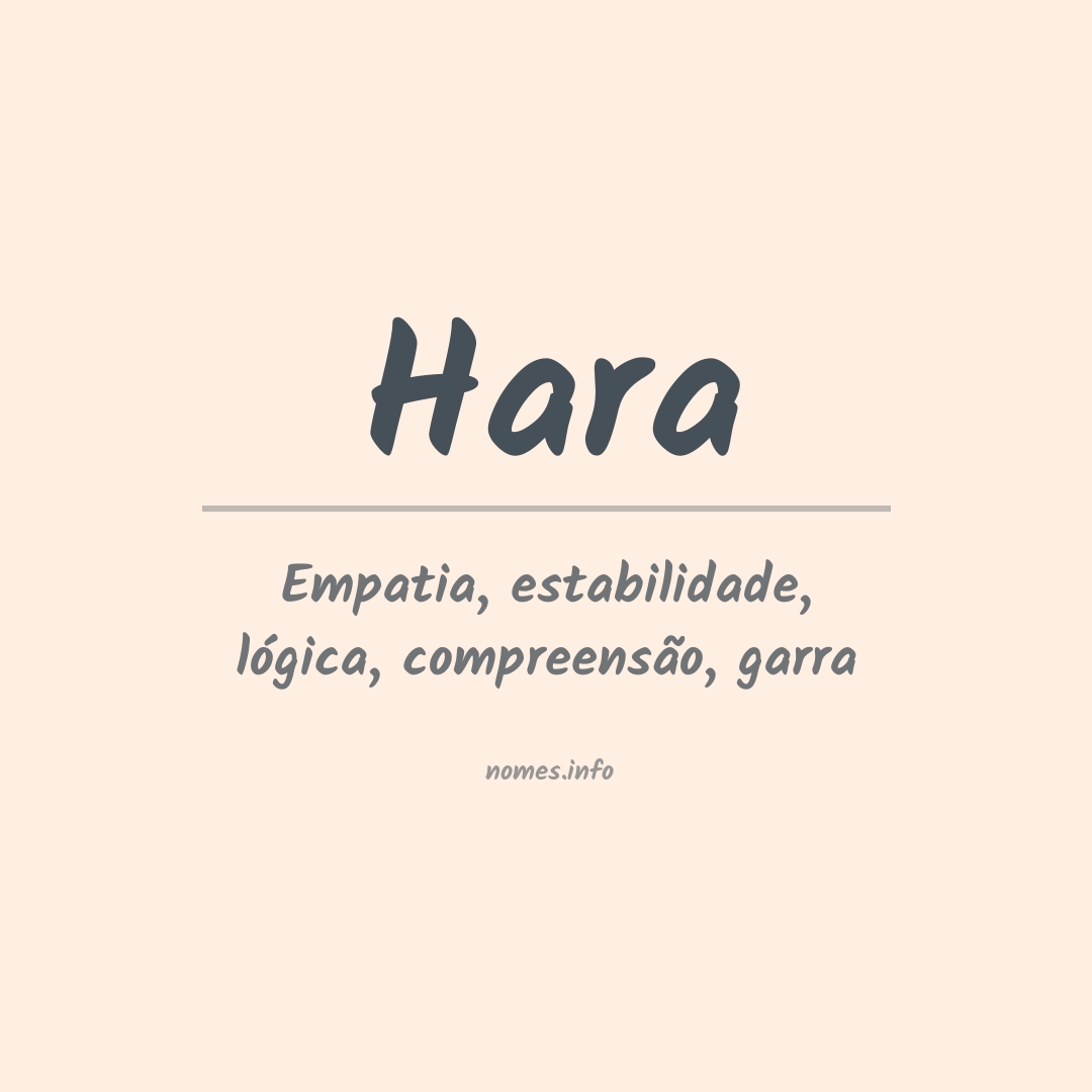 Significado do nome Hara