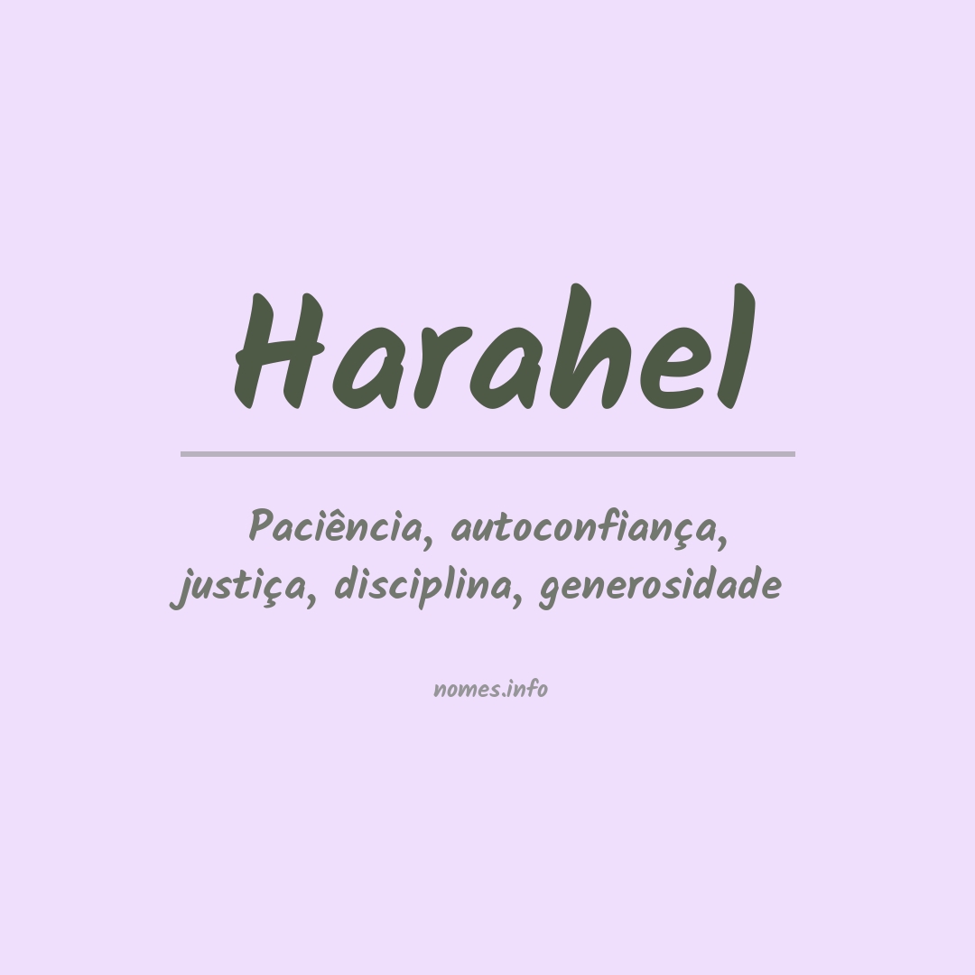 Significado do nome Harahel