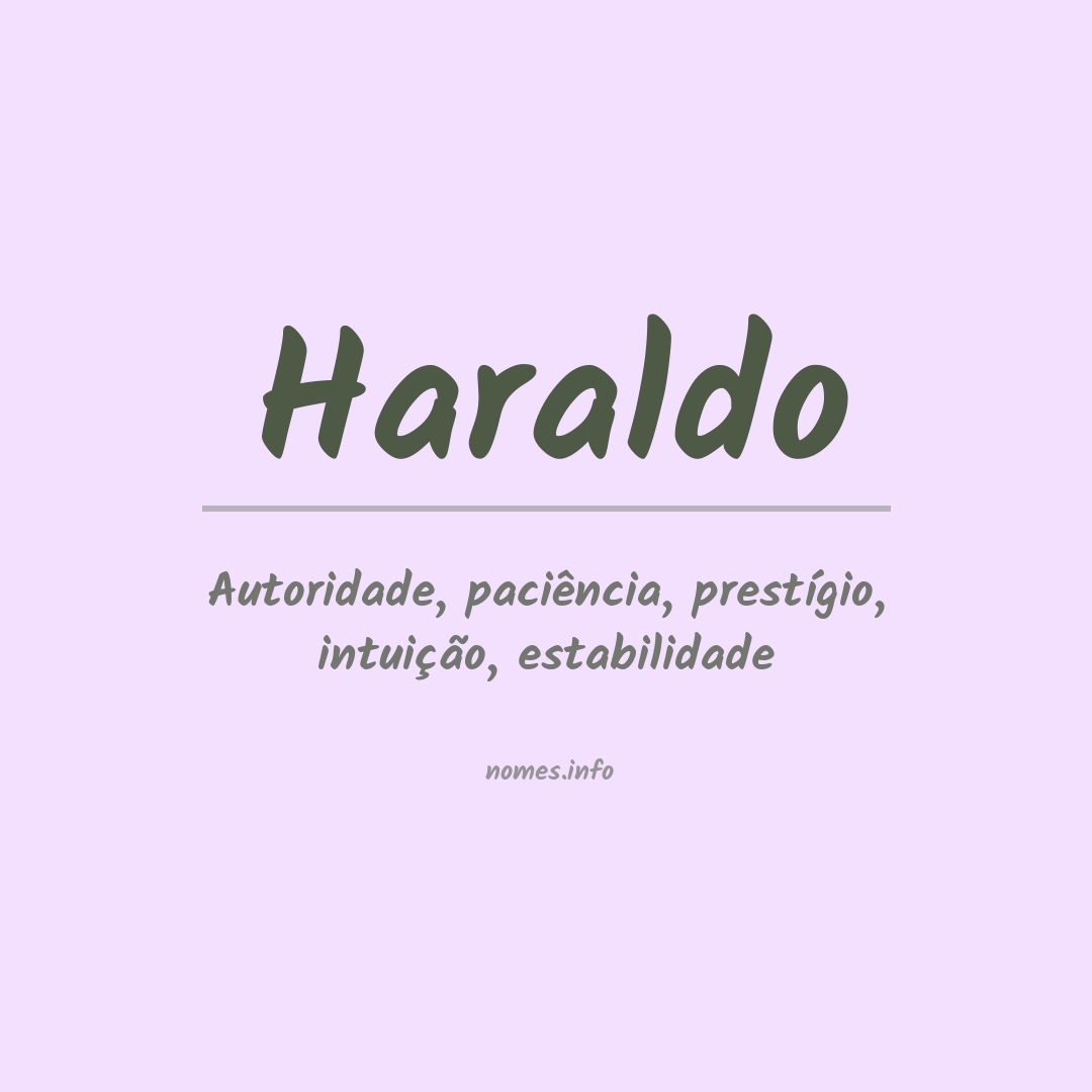 Significado do nome Haraldo