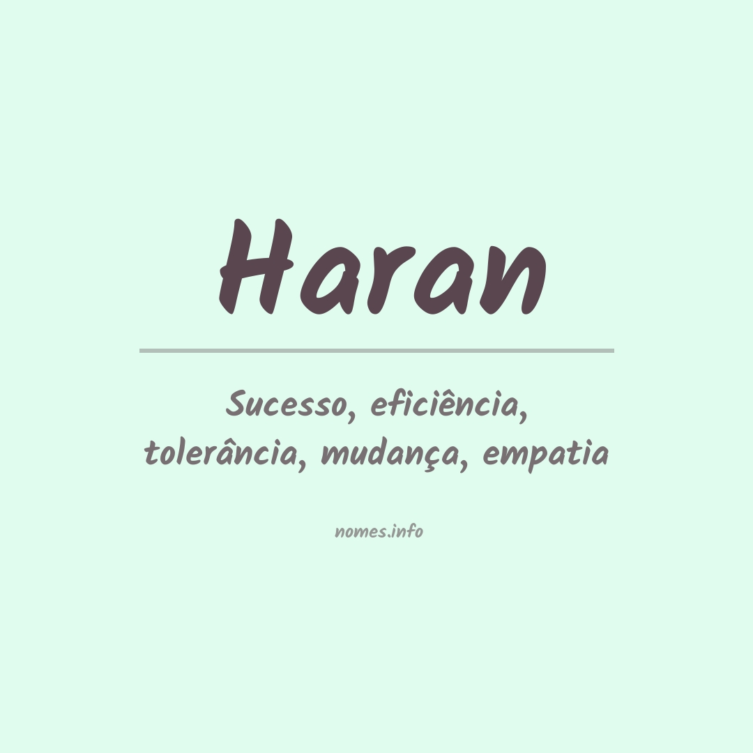 Significado do nome Haran