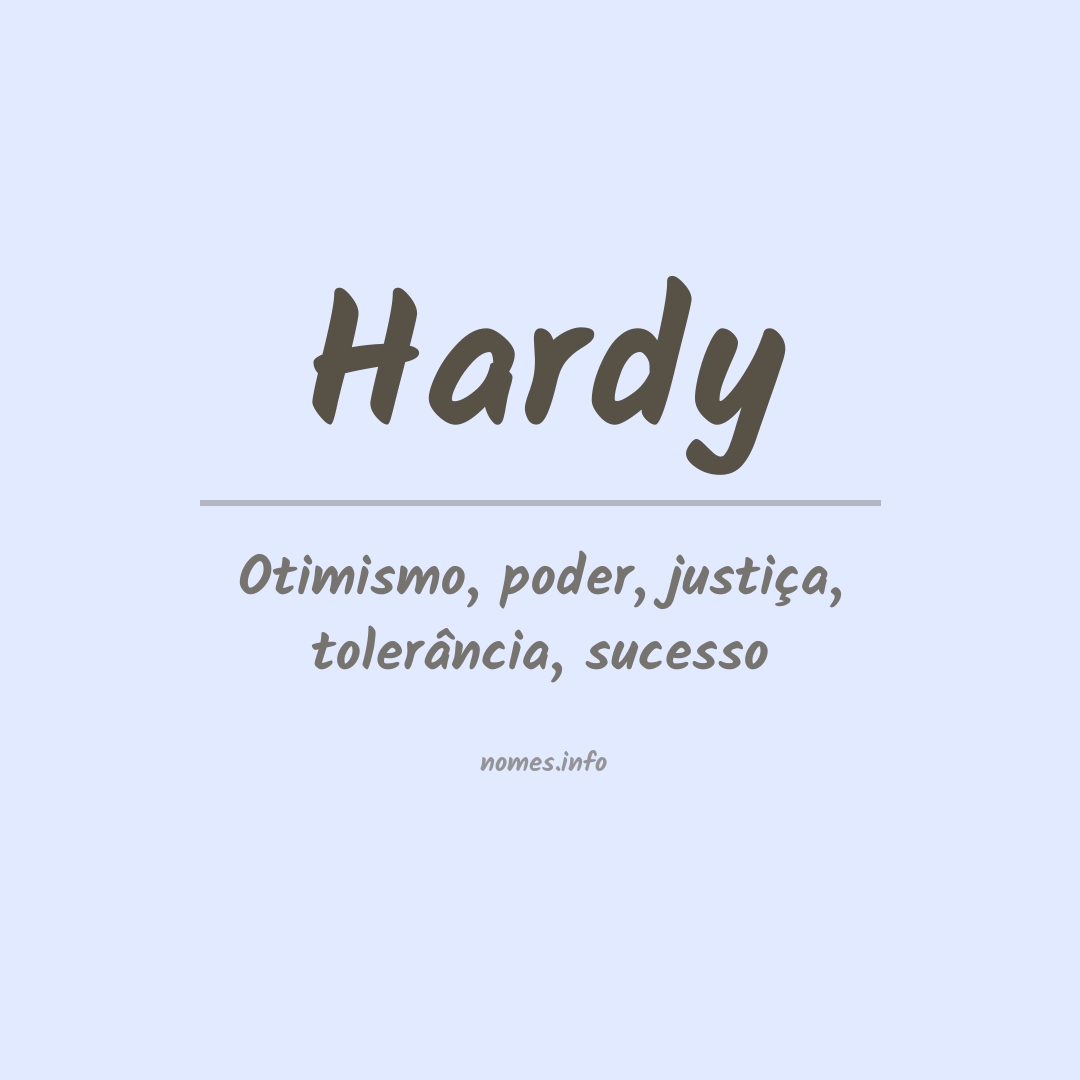 Significado do nome Hardy