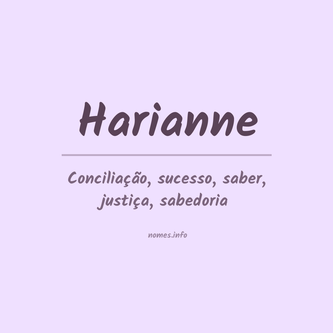 Significado do nome Harianne