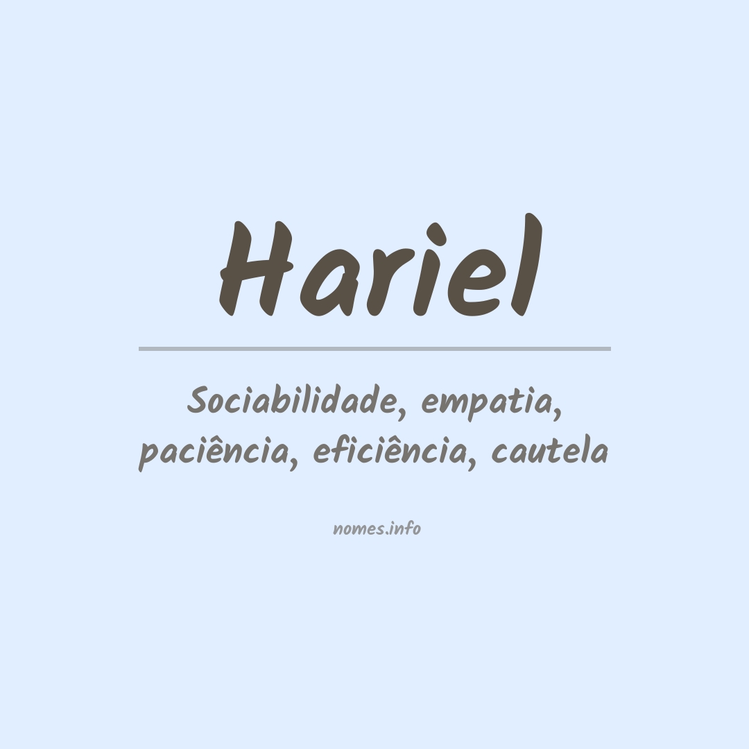 Significado do nome Hariel