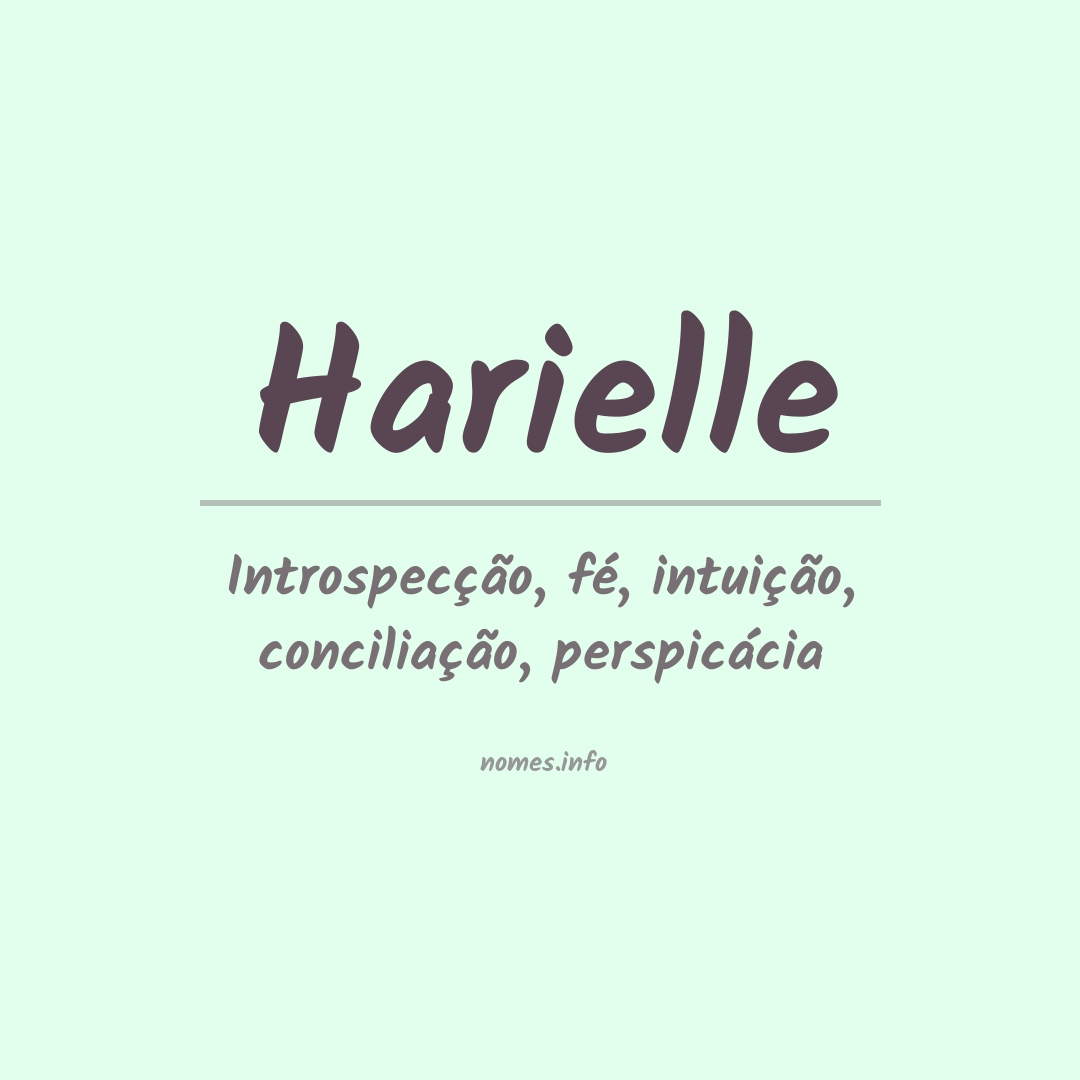 Significado do nome Harielle