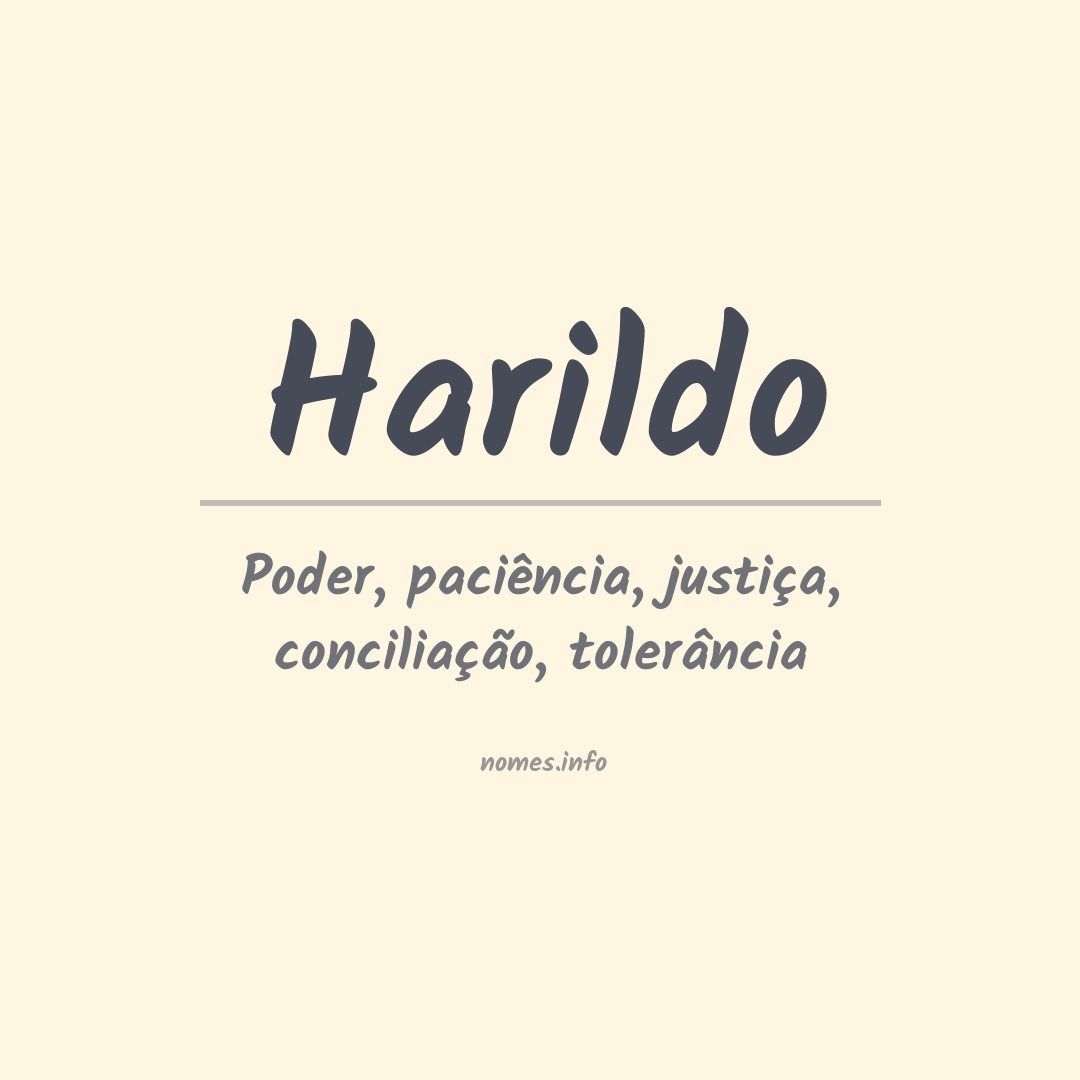 Significado do nome Harildo
