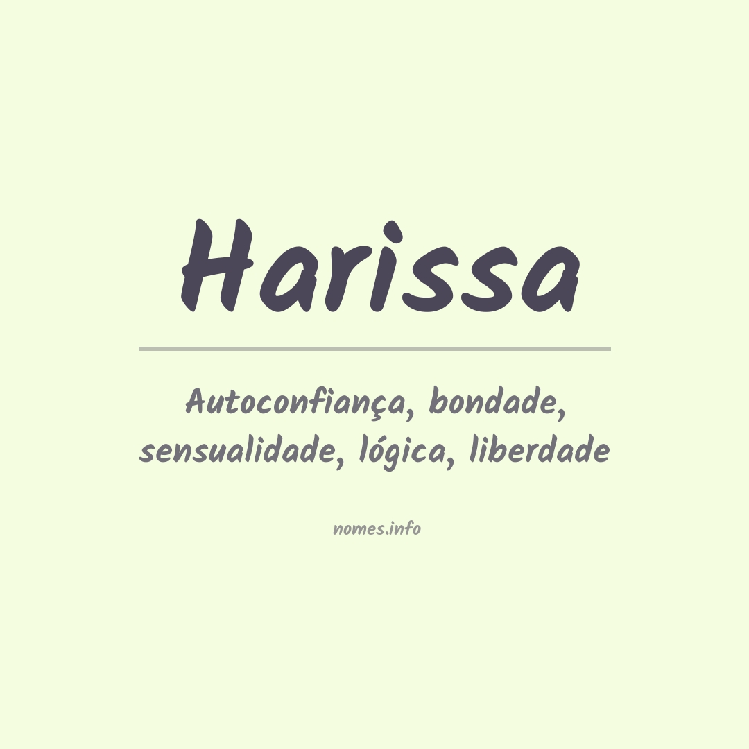 Significado do nome Harissa