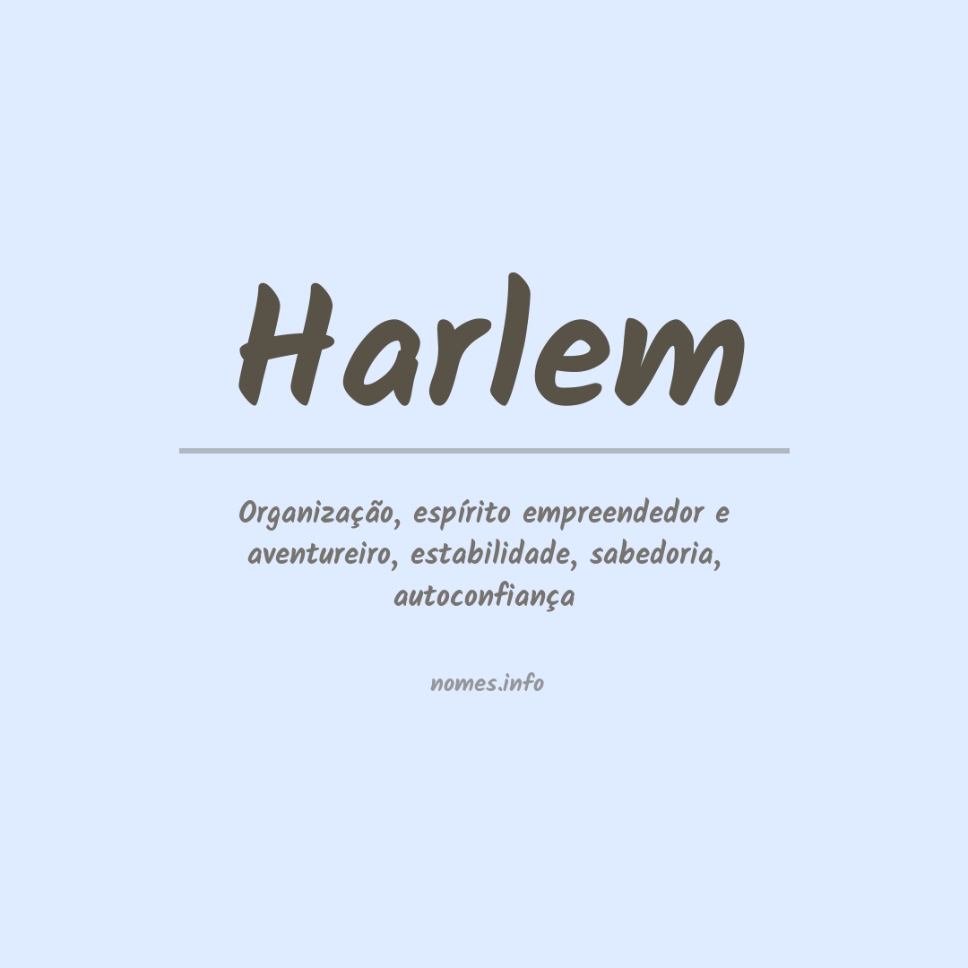 Significado do nome Harlem