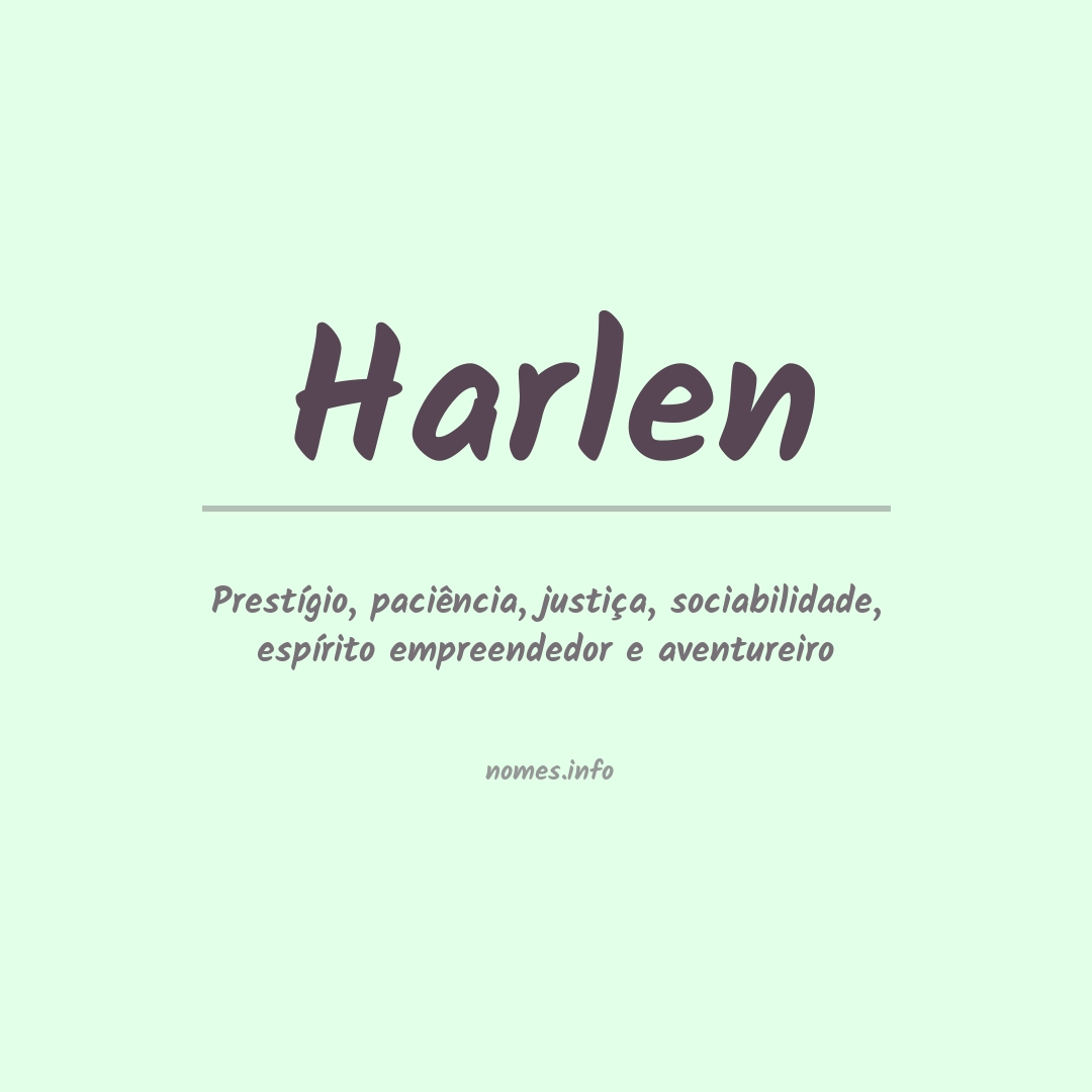 Significado do nome Harlen