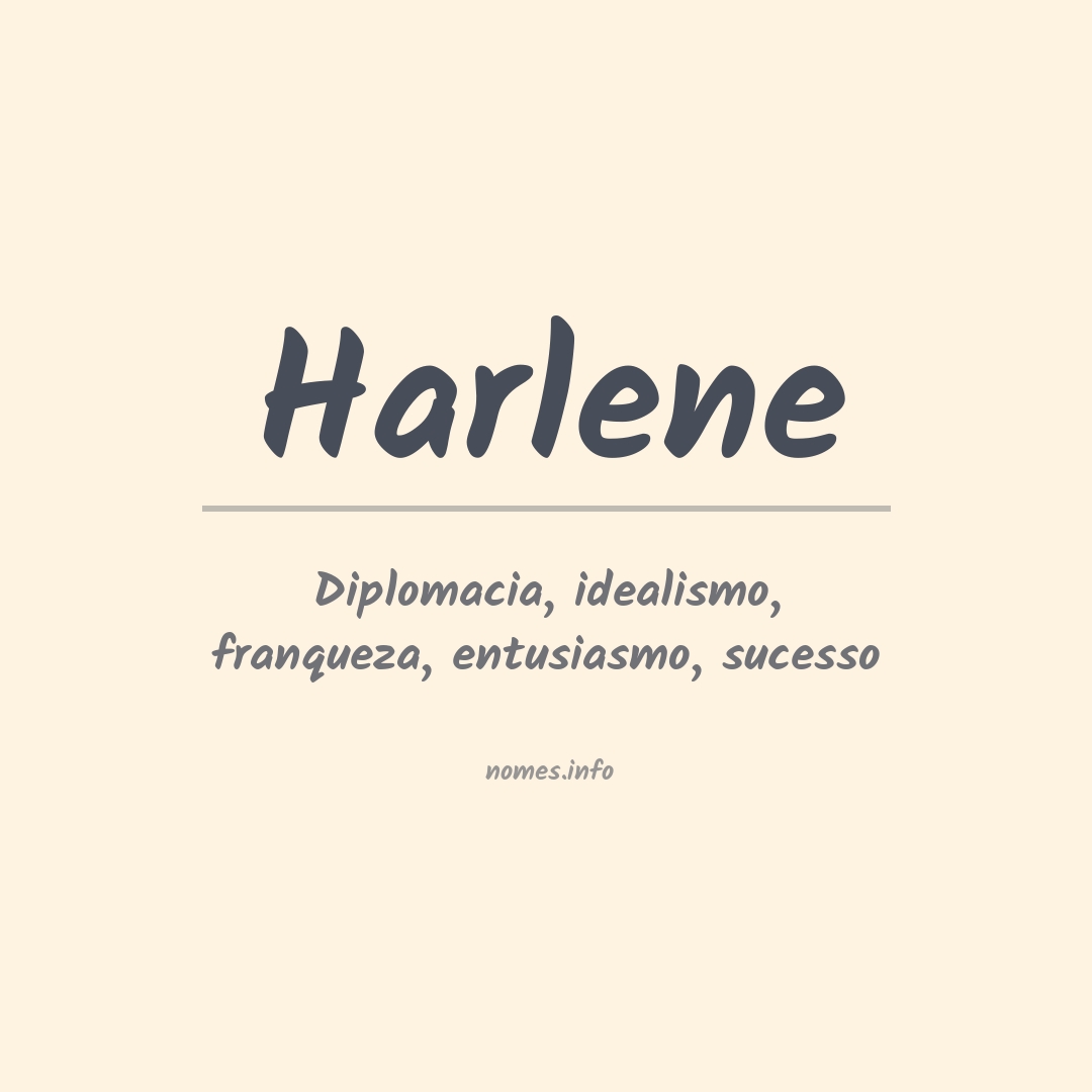 Significado do nome Harlene
