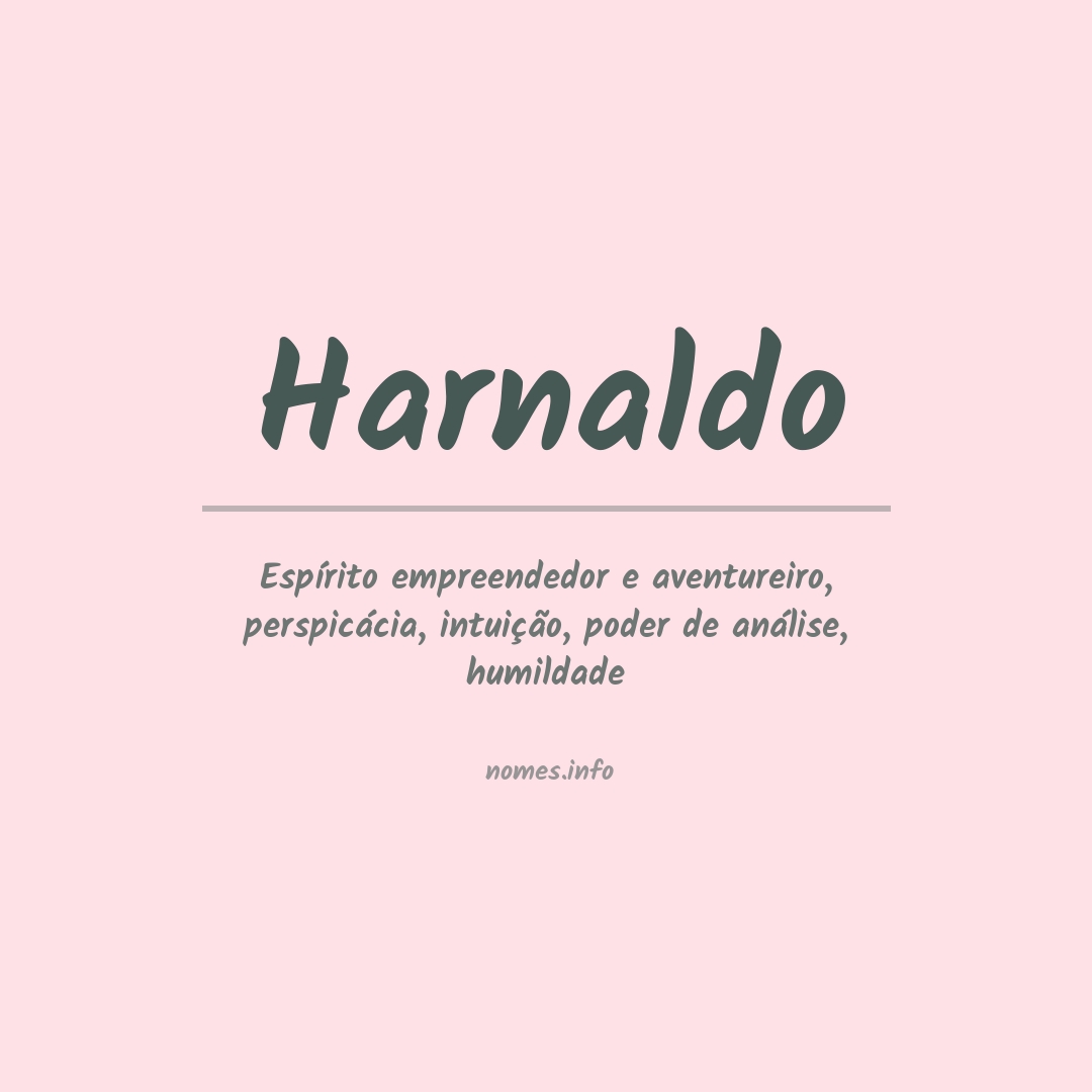 Significado do nome Harnaldo