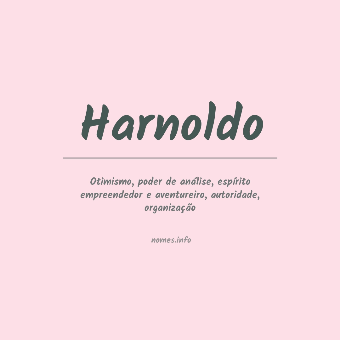 Significado do nome Harnoldo