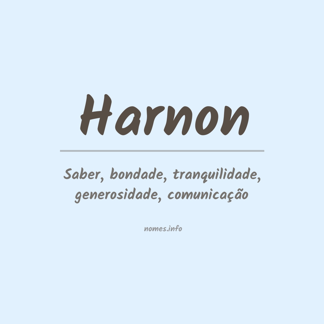 Significado do nome Harnon