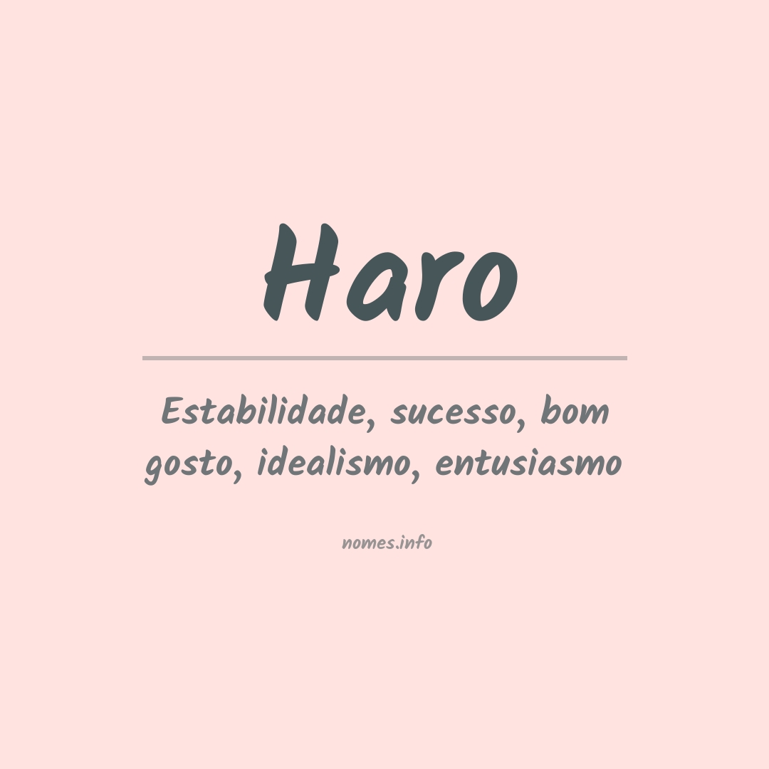 Significado do nome Haro