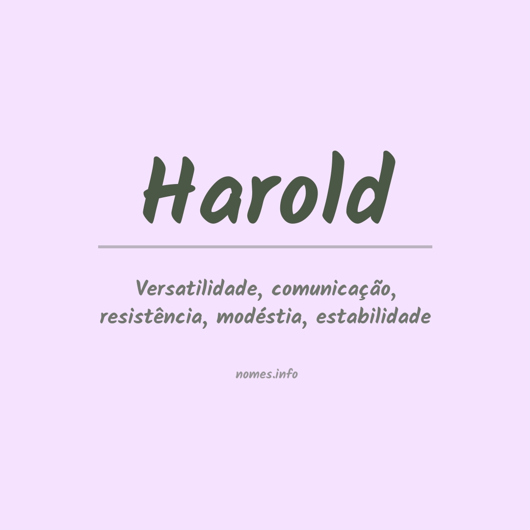Significado do nome Harold