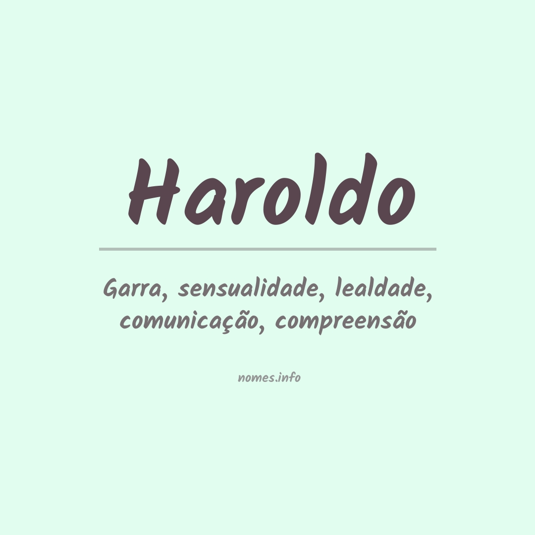 Significado do nome Haroldo
