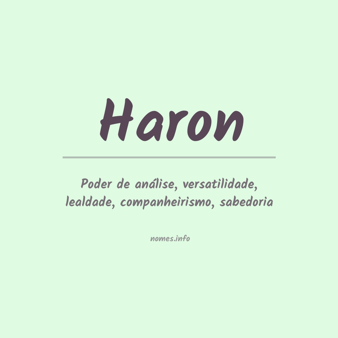 Significado do nome Haron