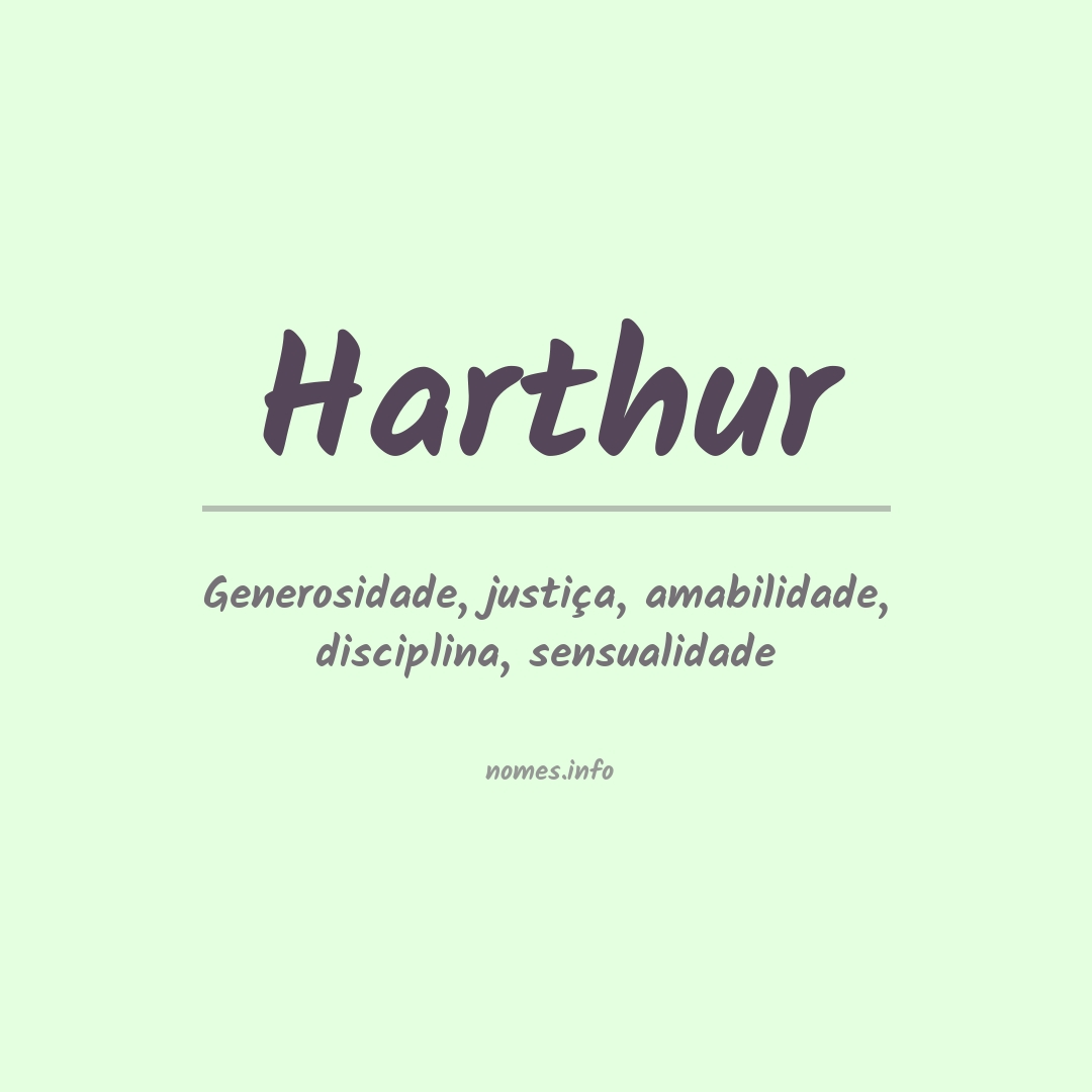 Significado do nome Harthur