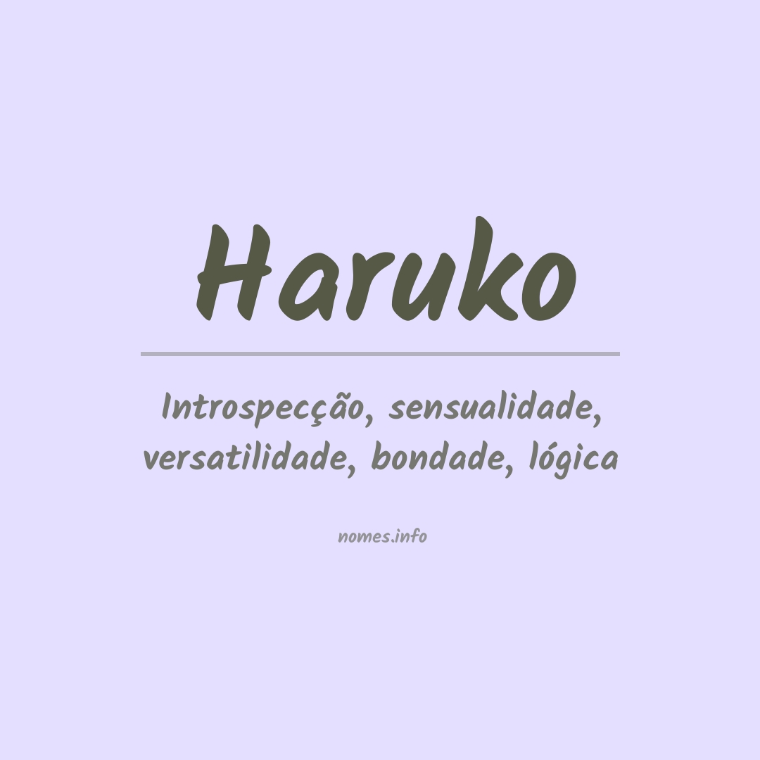 Significado do nome Haruko