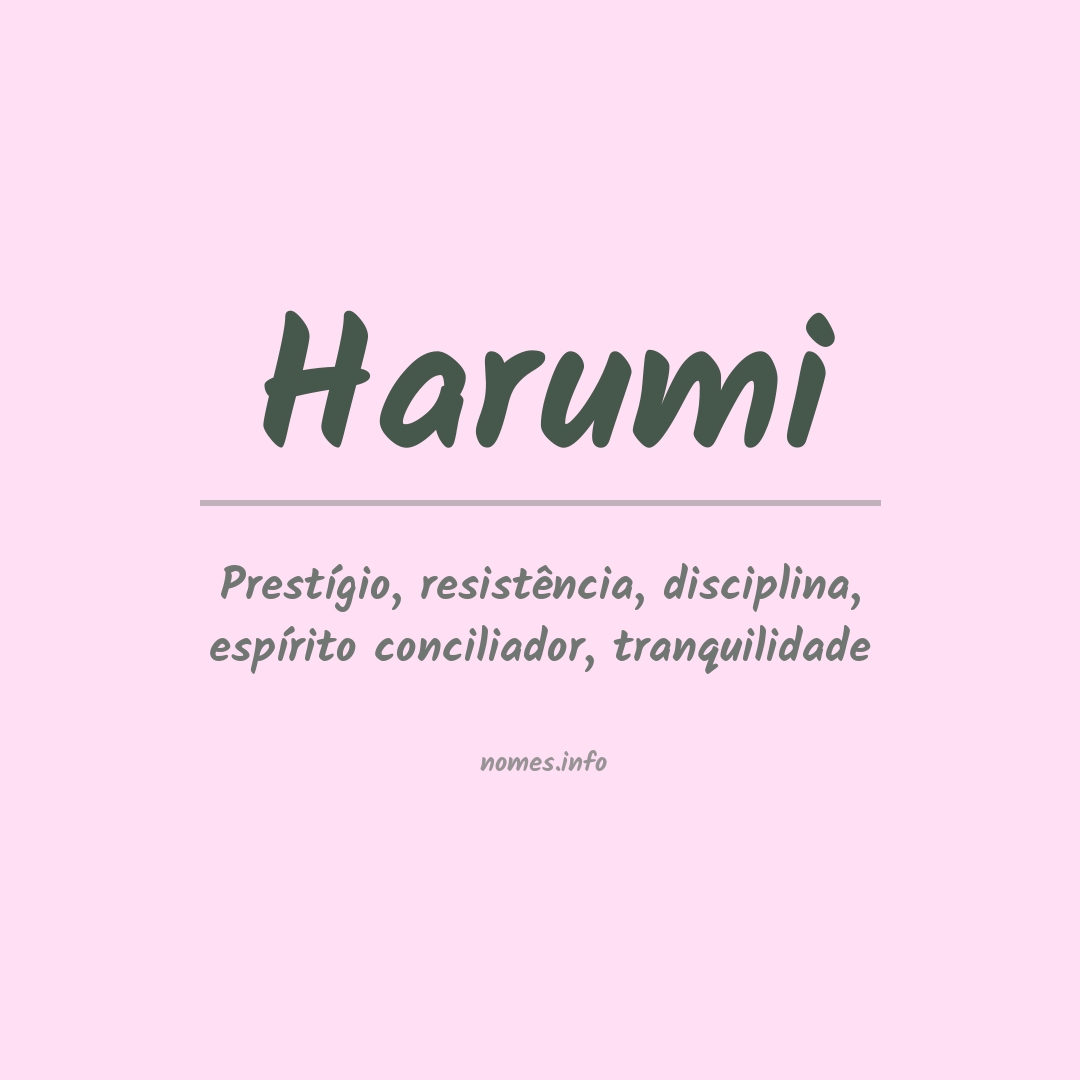 Significado do nome Harumi