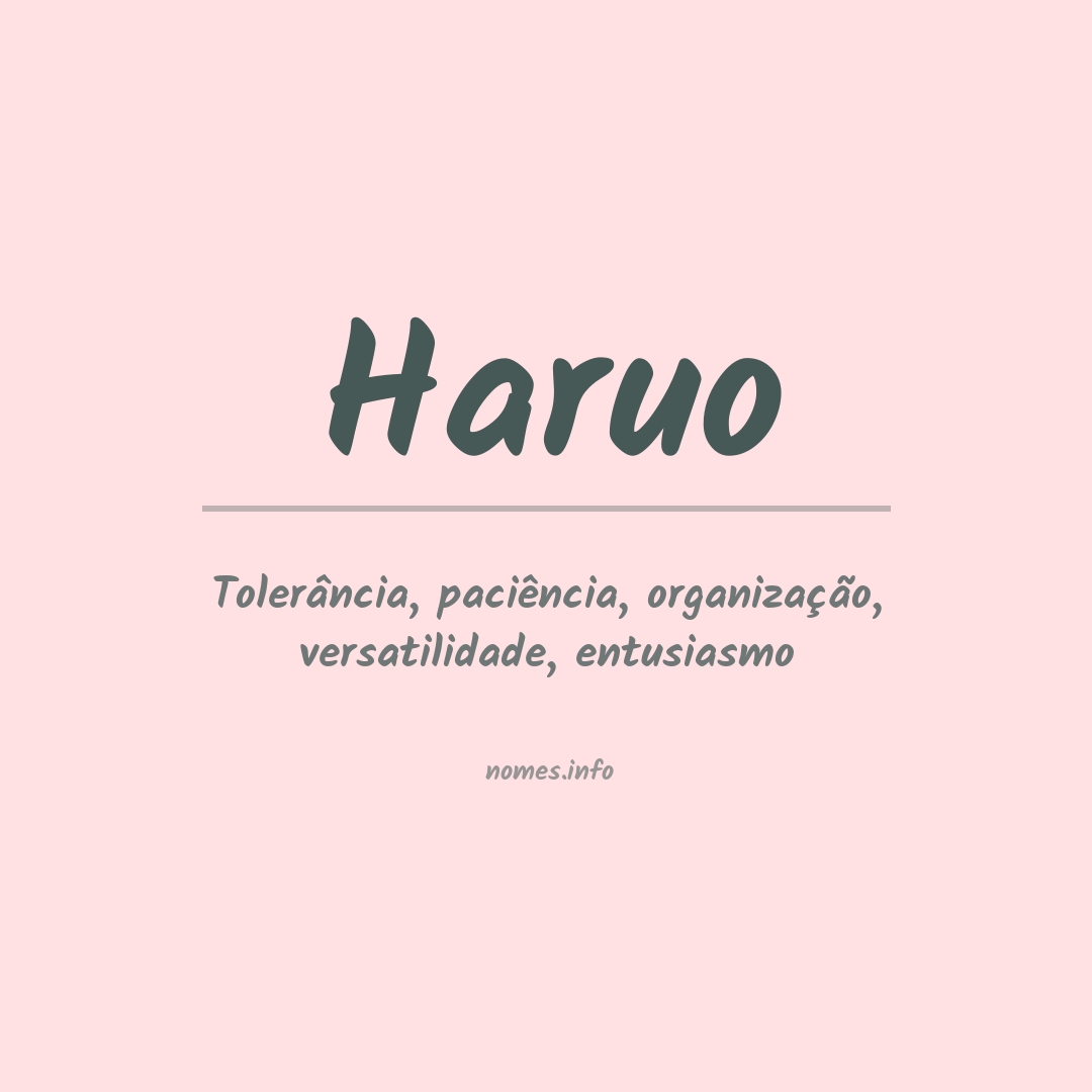 Significado do nome Haruo