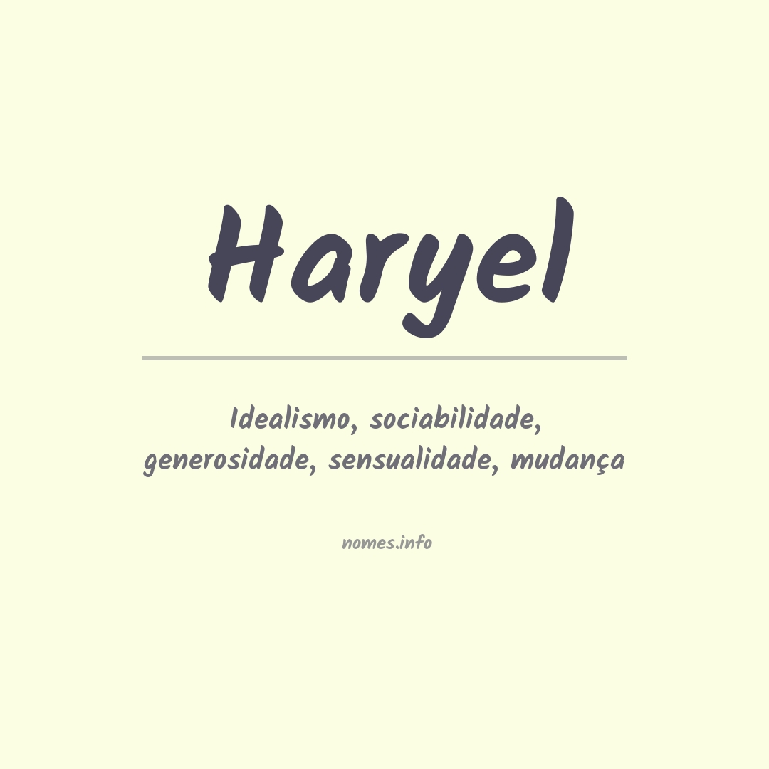Significado do nome Haryel