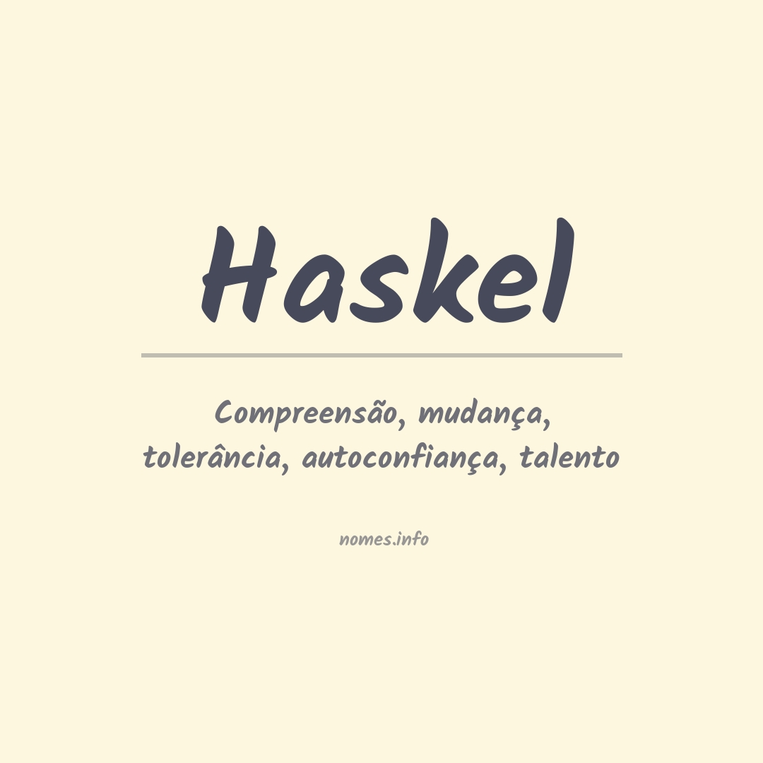 Significado do nome Haskel