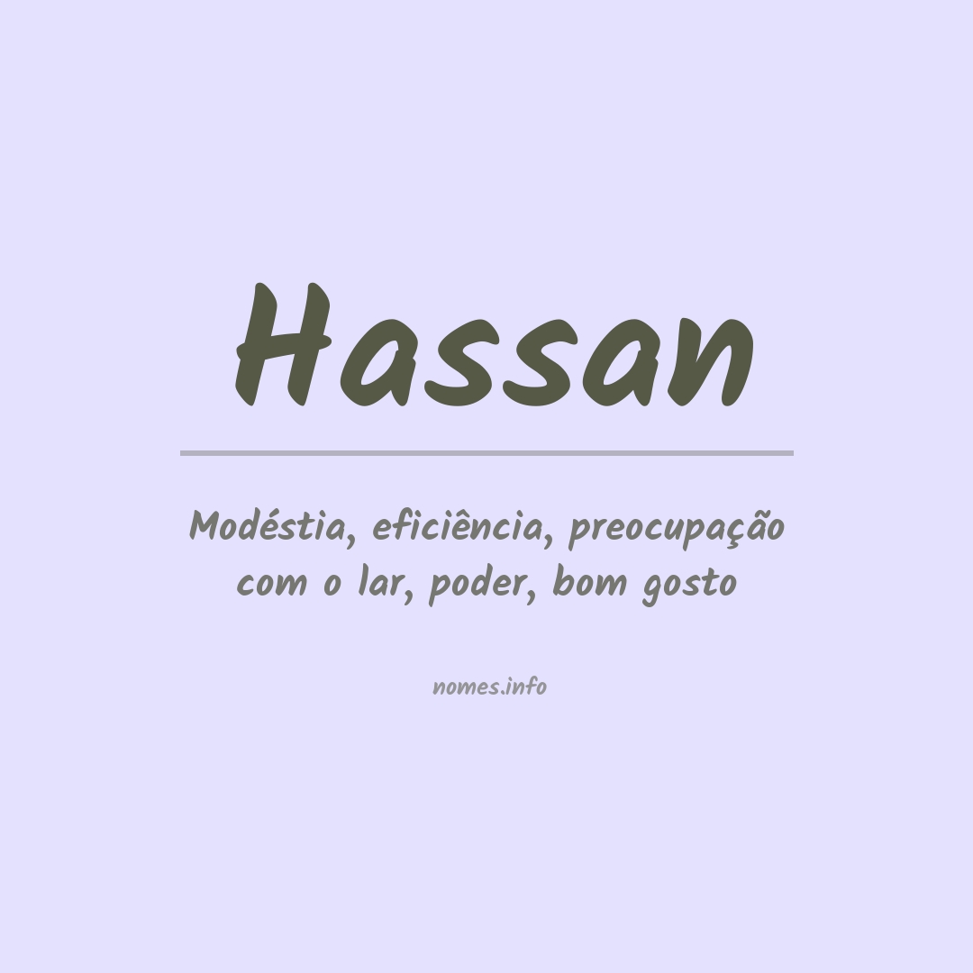 Significado do nome Hassan