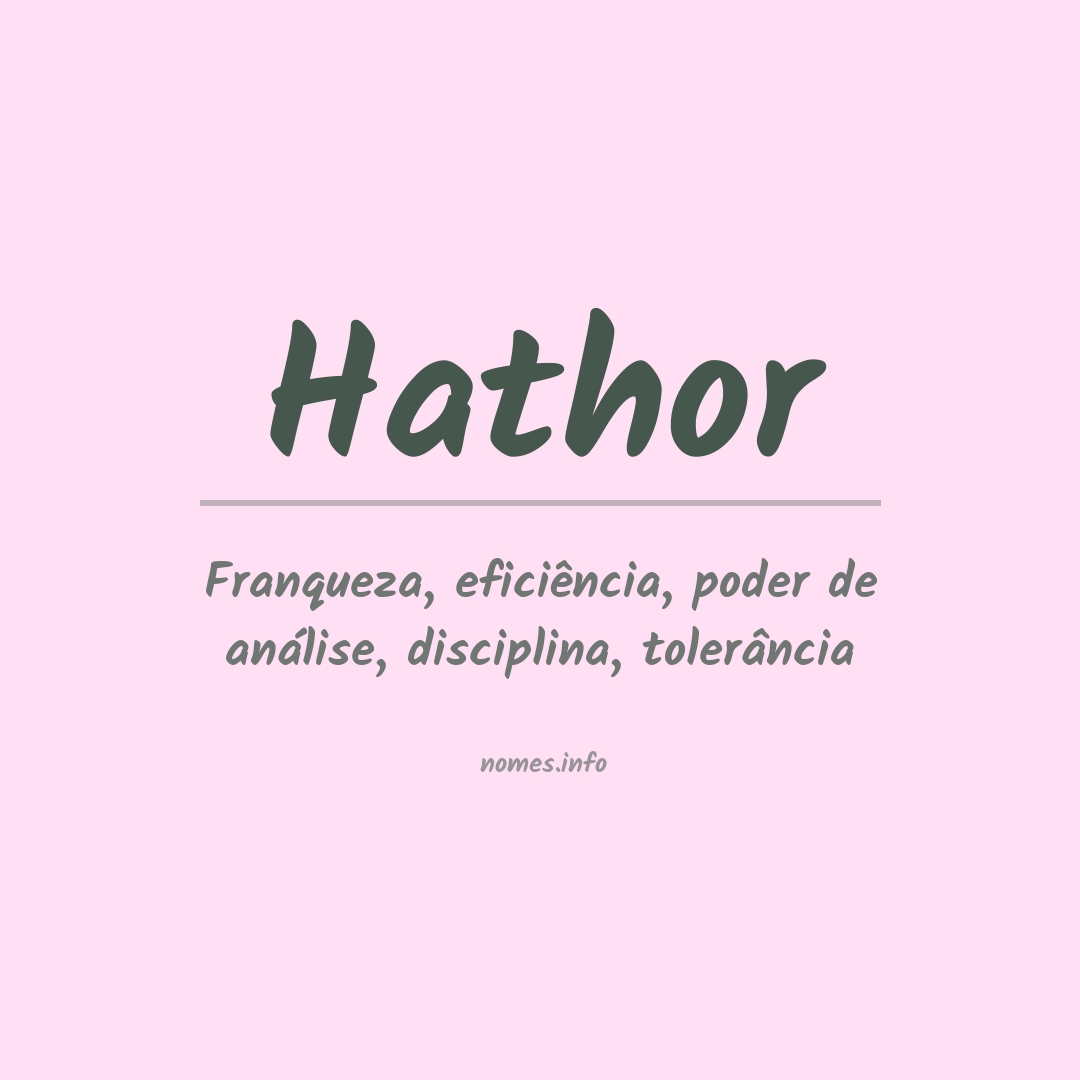 Significado do nome Hathor