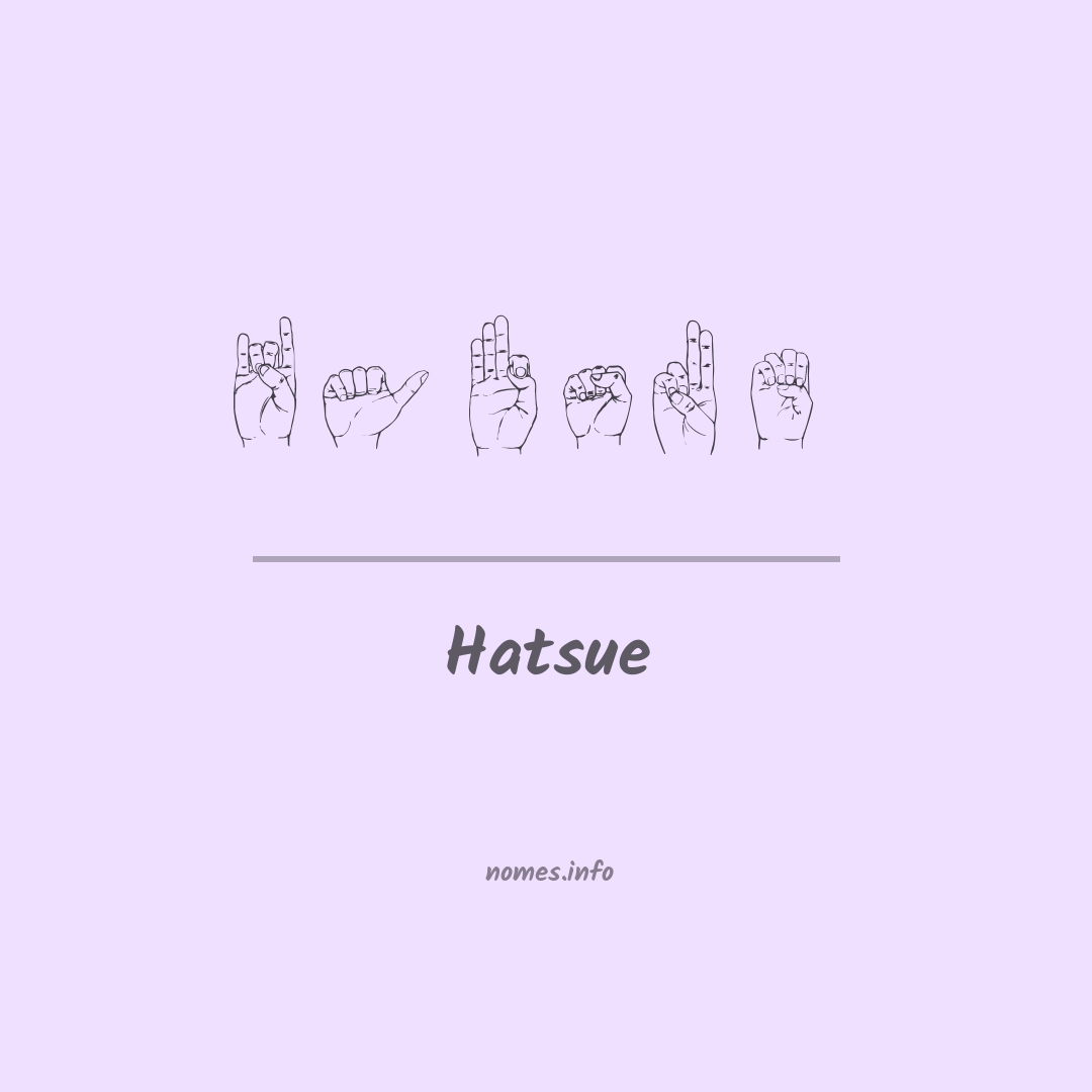Hatsue em Libras