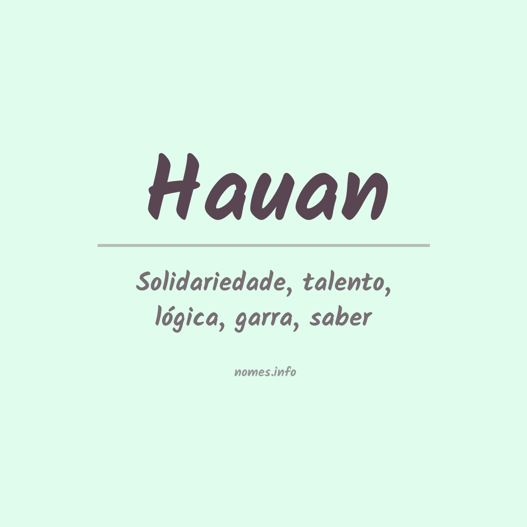 Significado do nome Hauan