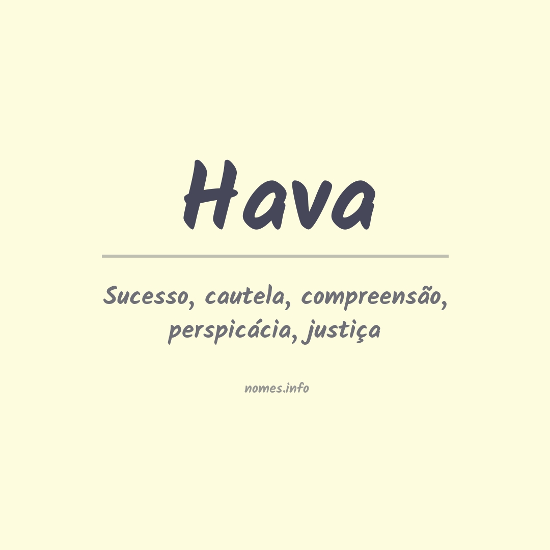 Significado do nome Hava