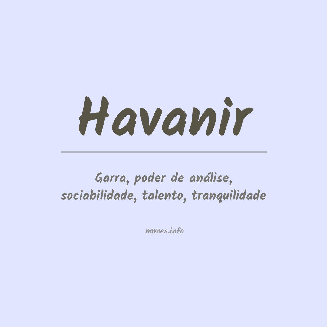 Significado do nome Havanir