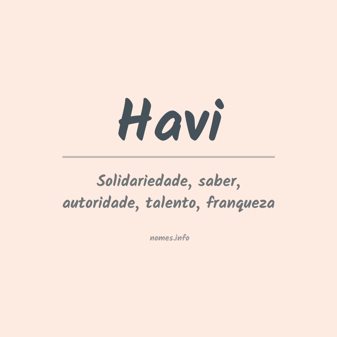 Significado do nome Havi