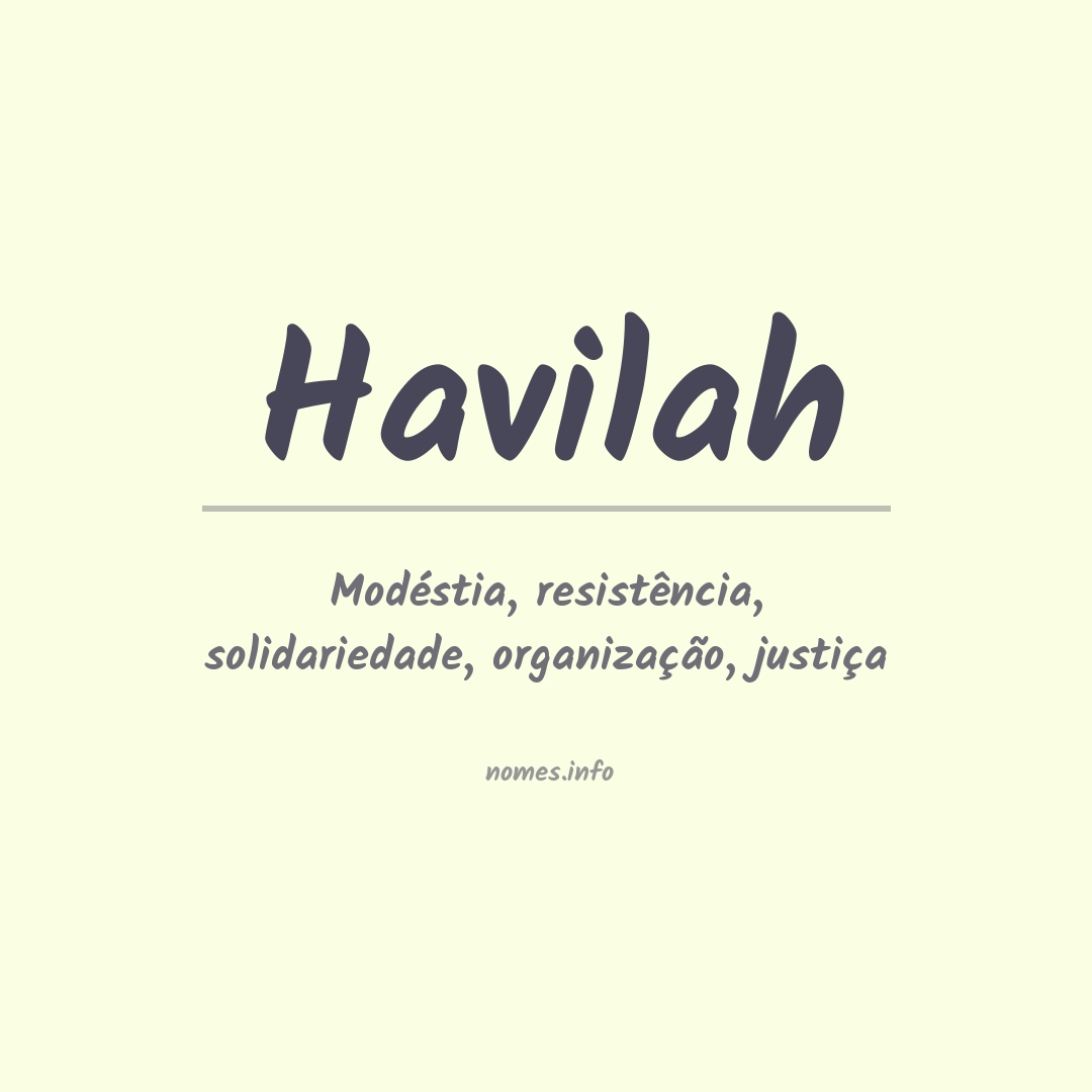 Significado do nome Havilah
