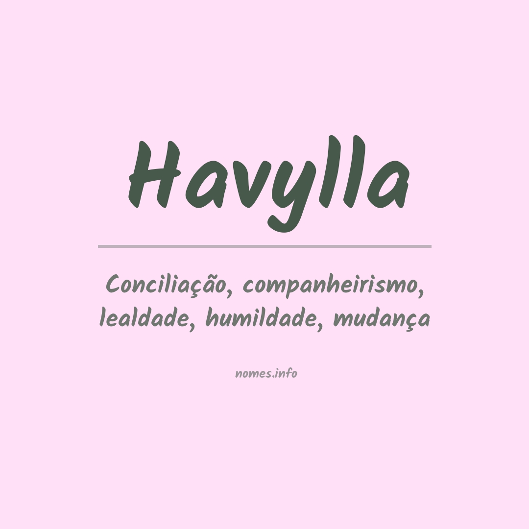 Significado do nome Havylla