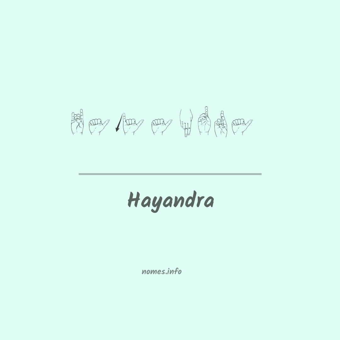 Hayandra em Libras