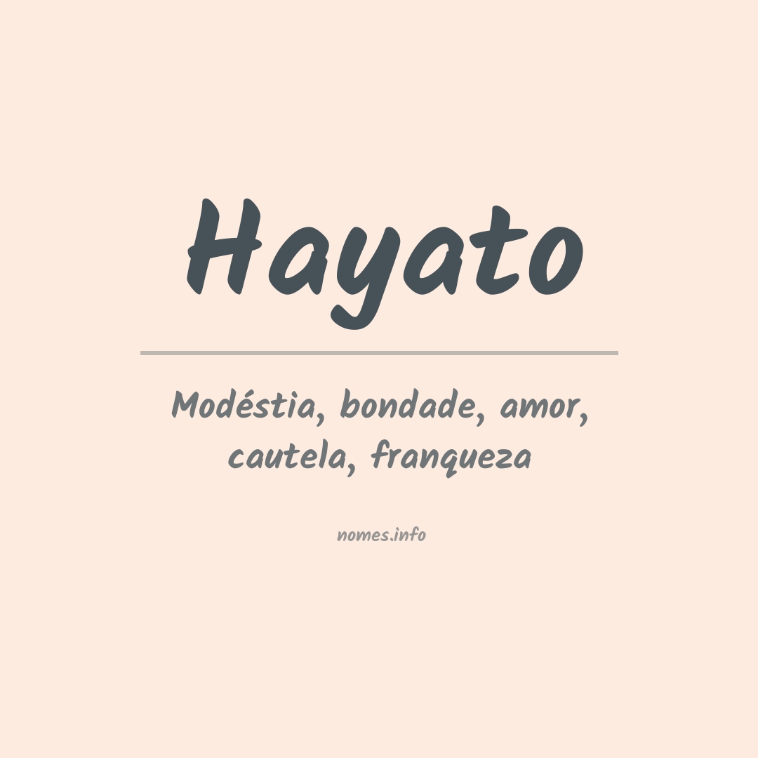 Significado do nome Hayato