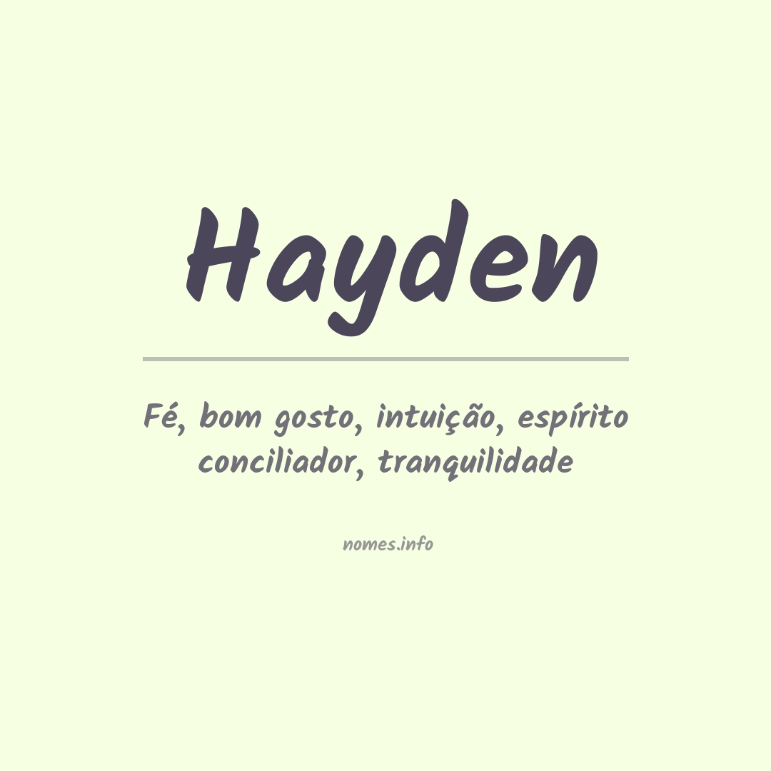 Significado do nome Hayden