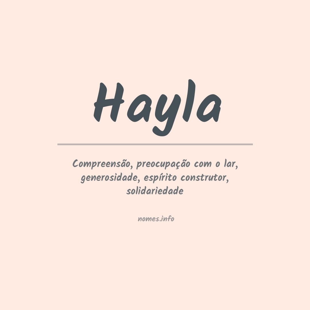 Significado do nome Hayla