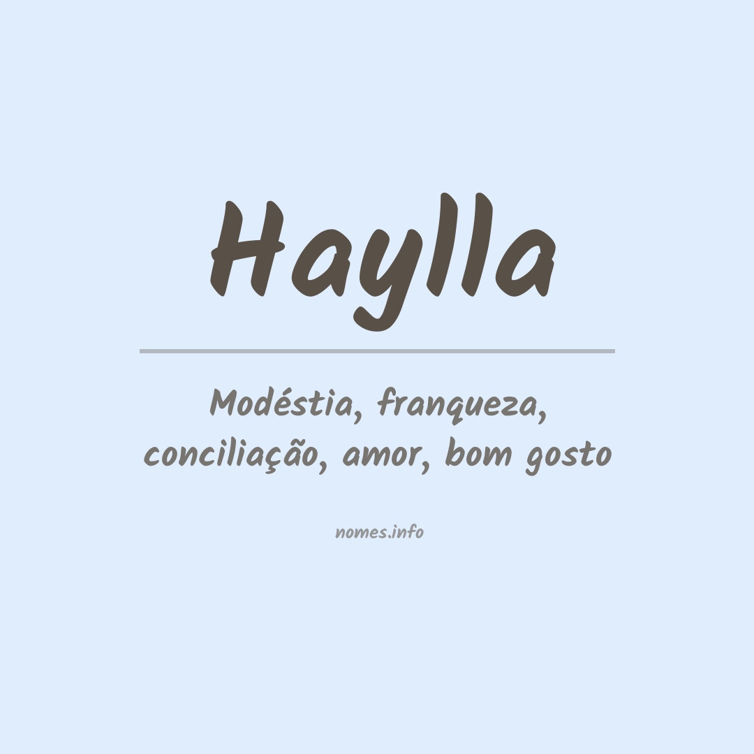 Significado do nome Haylla