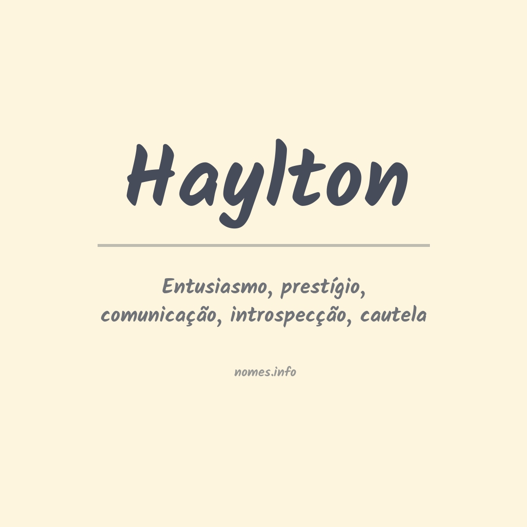 Significado do nome Haylton