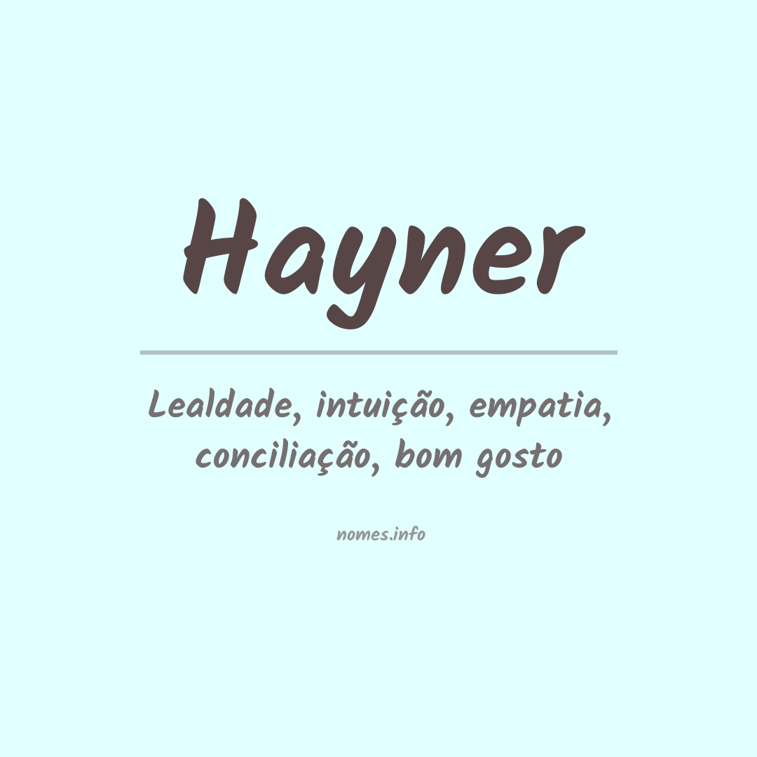 Significado do nome Hayner