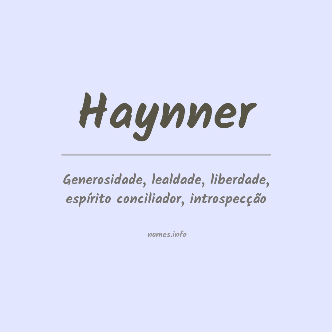 Significado do nome Haynner